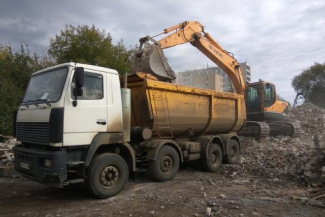 Вывоз строительного мусора самосвалами Электросталь Ногинск